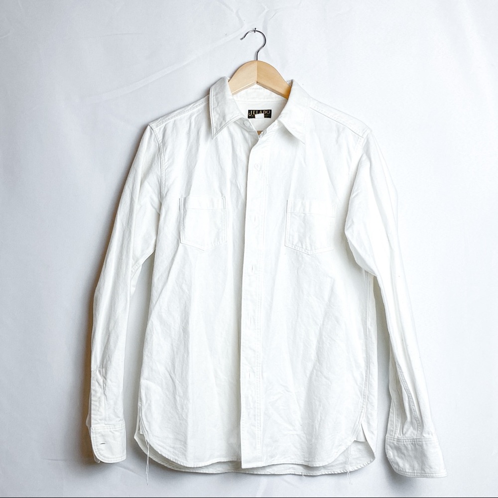 VINTAGE Jellado white Japanese cotton button down shirt - Picture 1 of 4